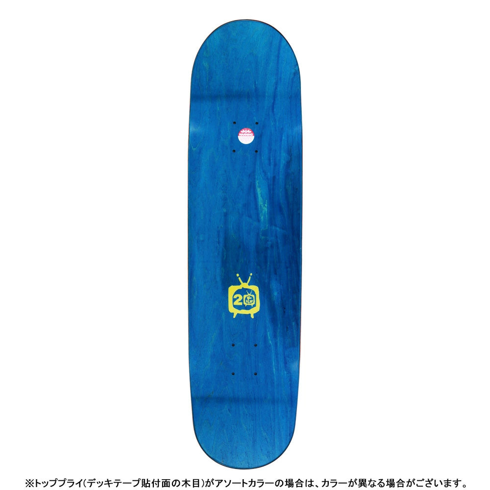 8.25in x 32.13in SCRIBBLE LOGO YELLOW TEAM SKATEBOARD DECK