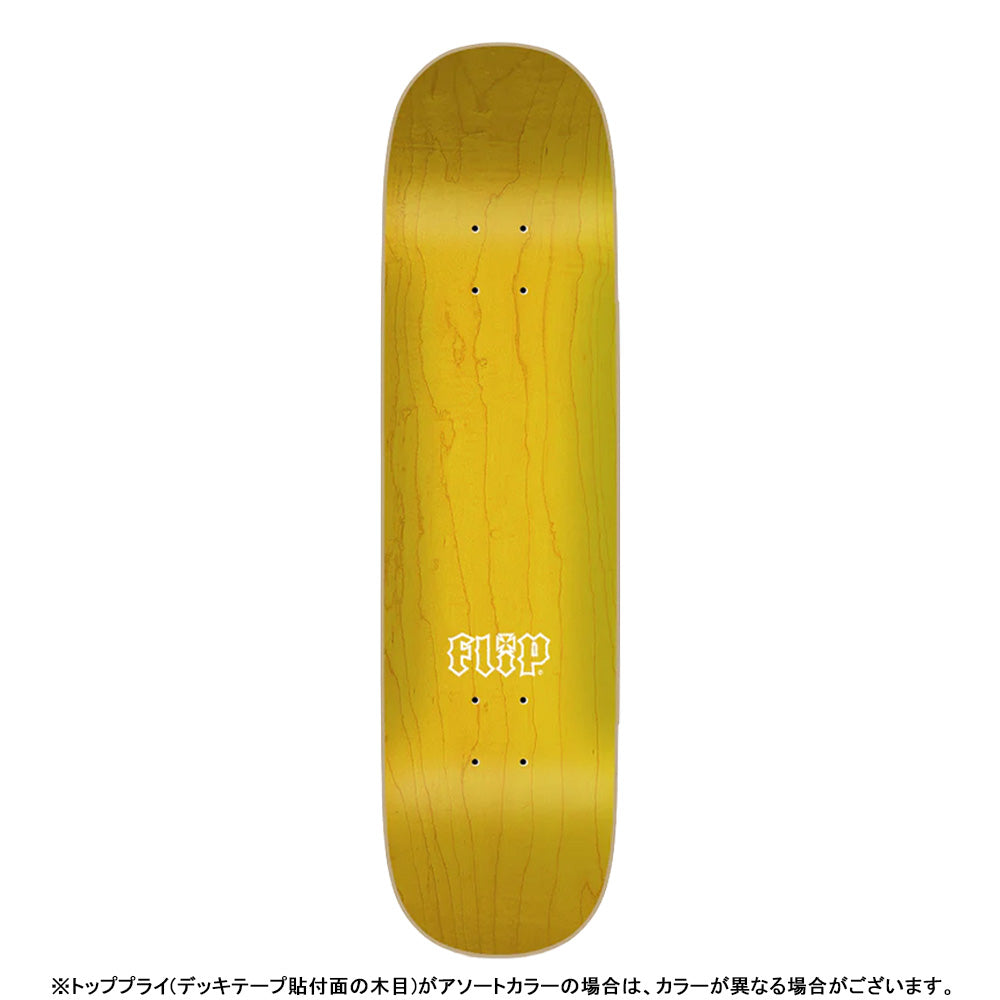 8.125in x 31.59in CANCELLED LOGO GREEN TEAM SKATEBOARD DECK