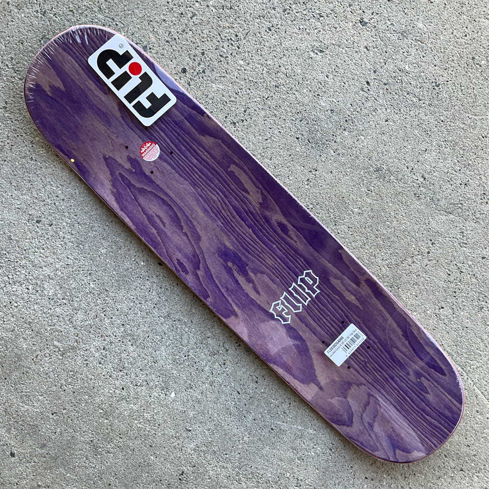8.125in x 31.59in CANCELLED LOGO GREEN TEAM SKATEBOARD DECK