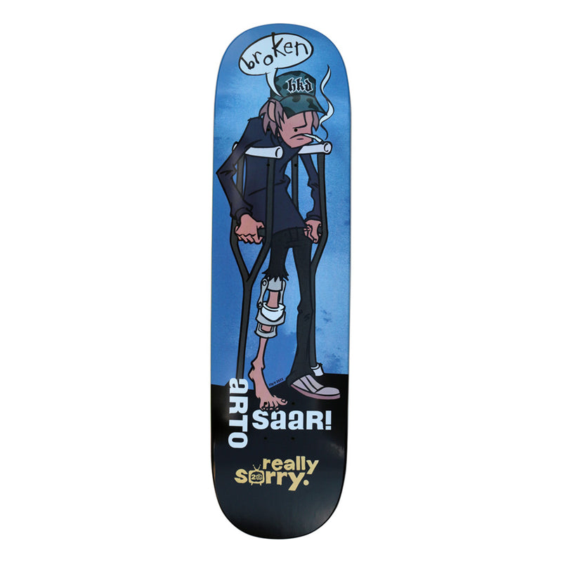 8.4in x 31.73in SAARI REALLY SORRY PRO SKATEBOARD DECK