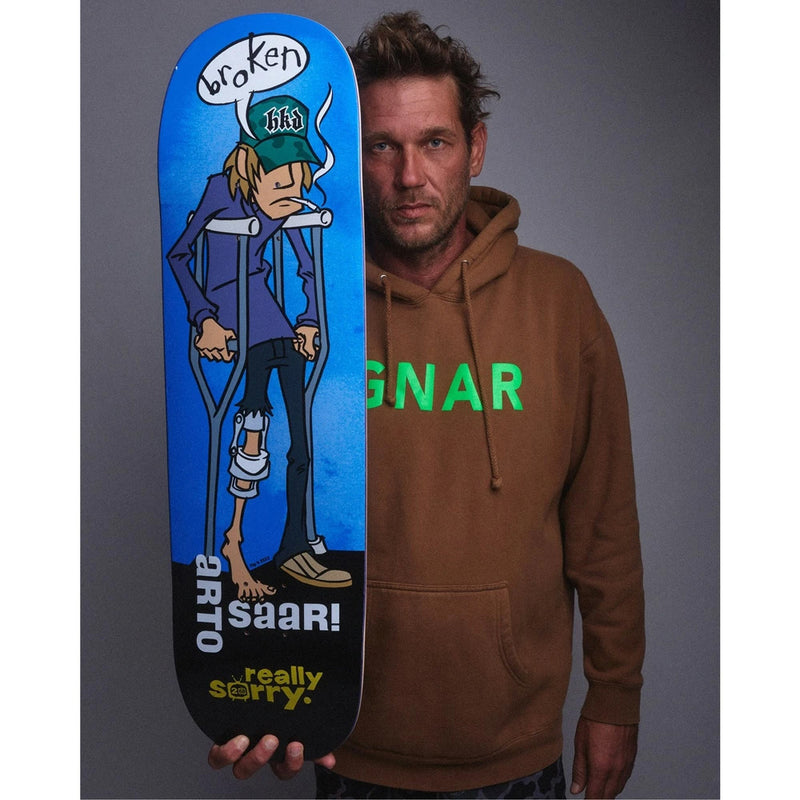 8.4in x 31.73in SAARI REALLY SORRY PRO SKATEBOARD DECK