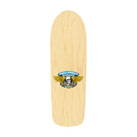 9.89in x 31.32in OLD SCHOOL RIPPER SKATEBOARD DECK NATURAL/BLUE