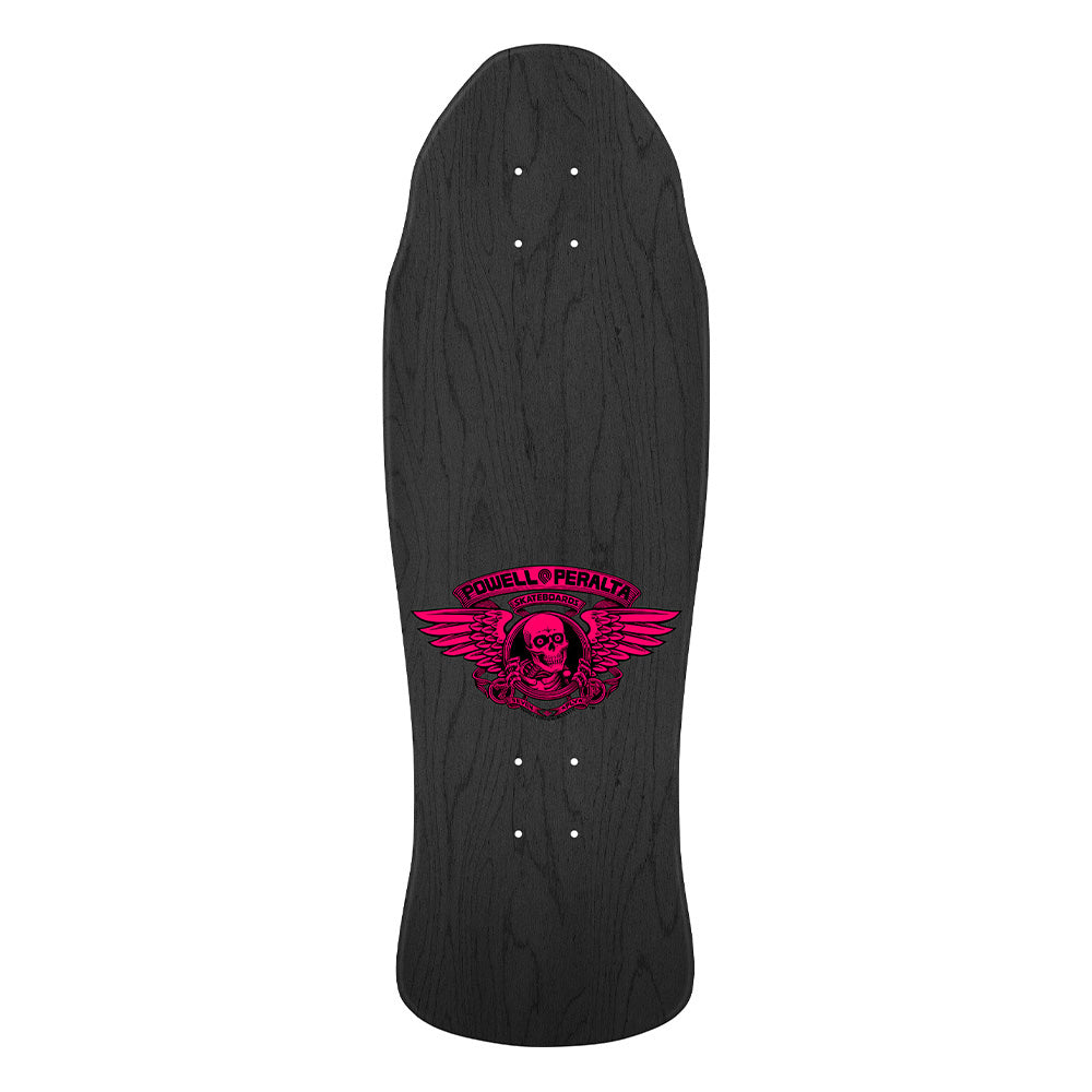 9.625in x 29.75in STEVE CABALLERO STREET DRAGON REISSUE  BLACK STAIN SKATEBOARD DECK