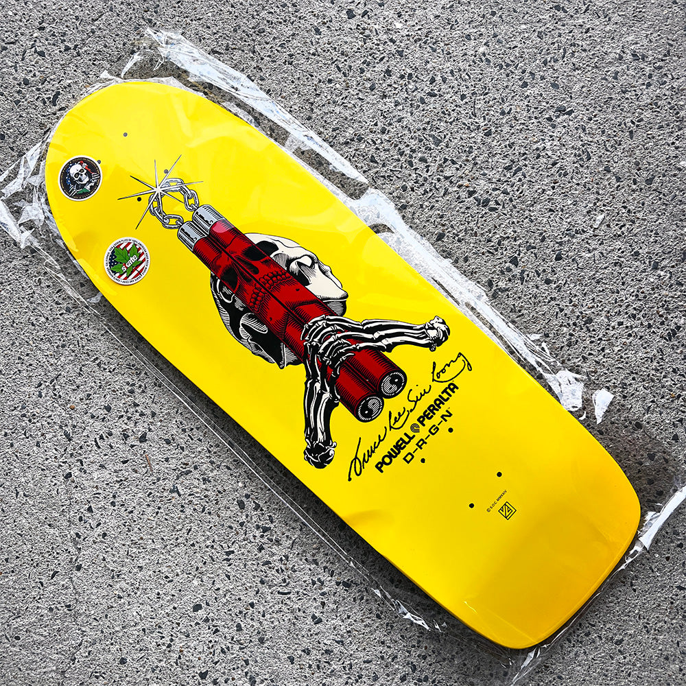 10.0in x 30.0in SKULL & NUNCHUCKS BRUCE LEE COLLAB YELLOW