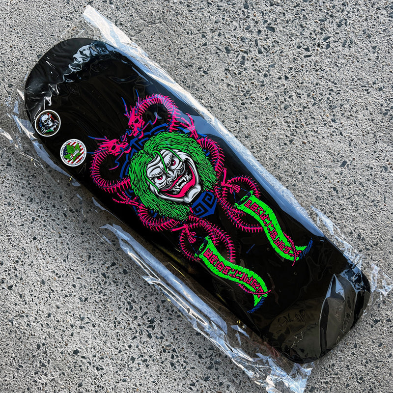 9.75in x 31.12in STEVE CABALLERO MASK REISSUE BLACKLIGHT SKATEBOARD DECK SHAPE 211