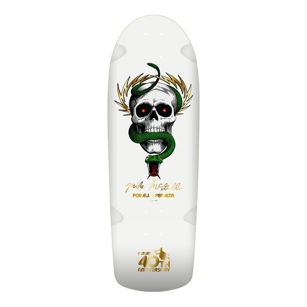 10.0in x 30.125in MIKE MCGILL 40TH ANNIVERSARY REISSUE SKATEBOARD DECK SHAPE 160