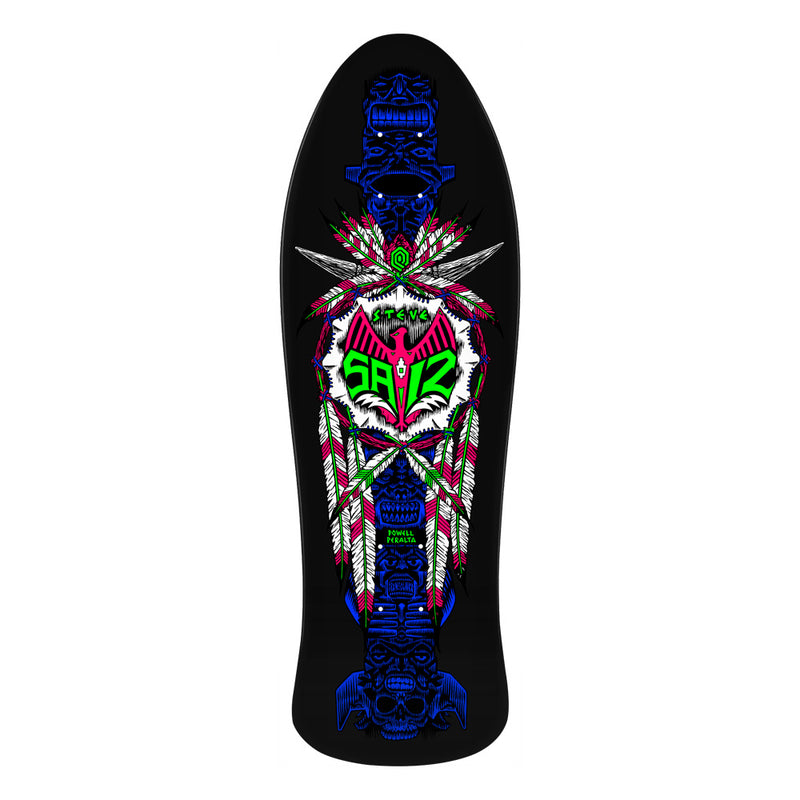 10.0in x 30.81in STEVE SAIZ TOTEM REISSUE BLKLIGHT SKATEBOARD DECK SHAPE 282