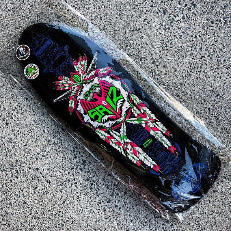 10.0in x 30.81in STEVE SAIZ TOTEM REISSUE BLKLIGHT SKATEBOARD DECK SHAPE 282