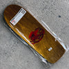 10.0in x 30.0in OG RAY RODRIGUEZ SKULL & SWORD REISSUE SKATEBOARD DECK BROWN SHAPE 166
