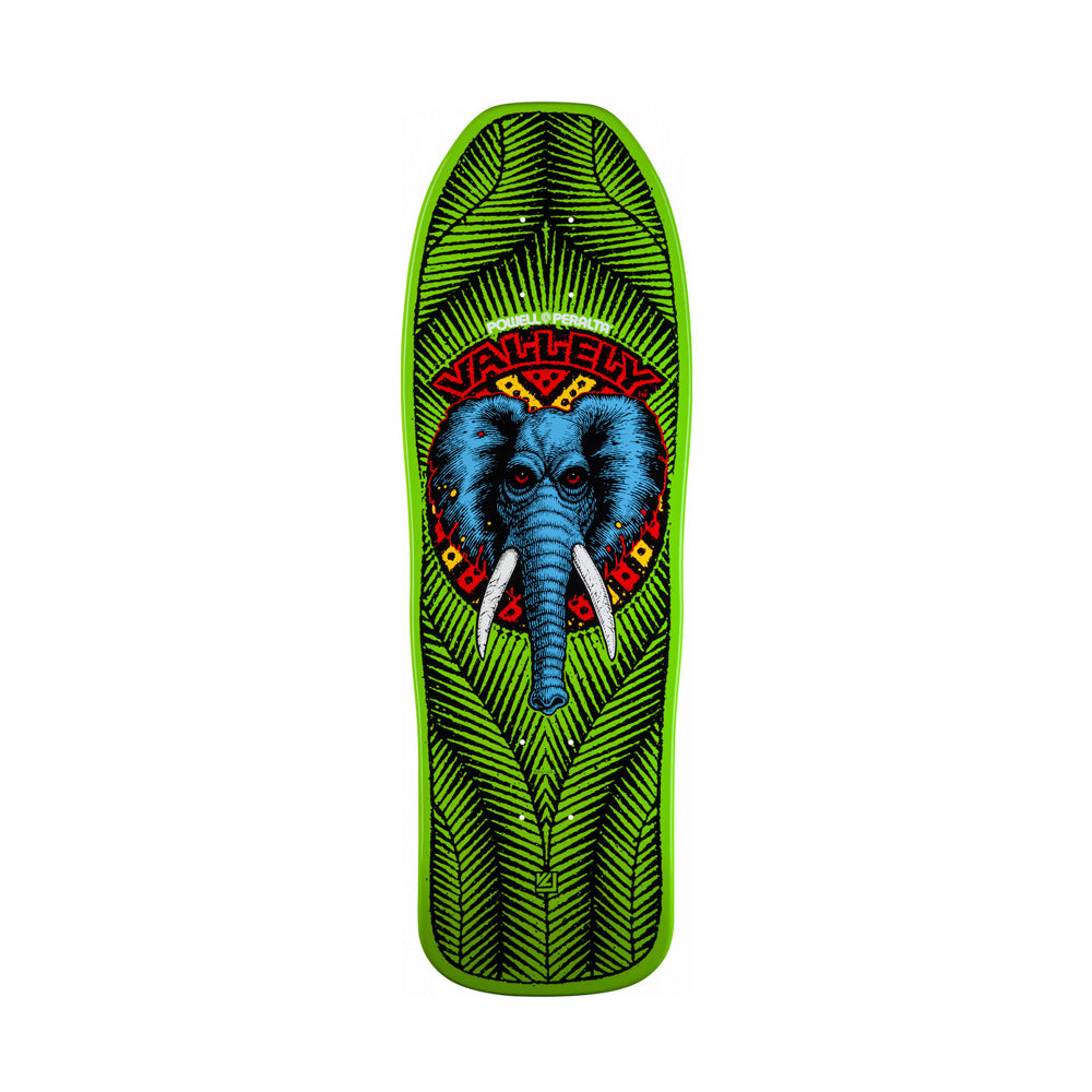 9.85in x 30.0in VALLELY ELEPHANT SKATEBOARD DECK LIME – ハスコオンラインストア