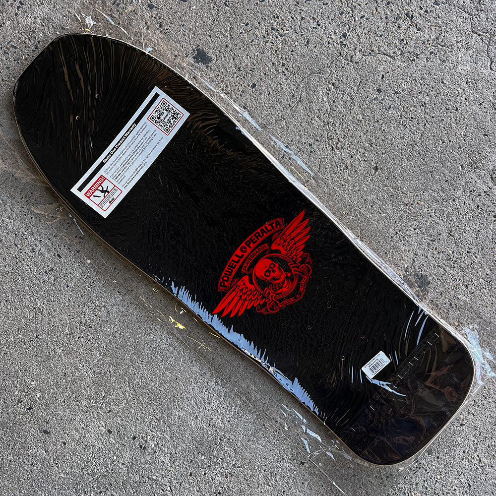 9.85in x 30.0in VALLELY ELEPHANT SILVER FOIL SKATEBOARD DECK SHAPE 163