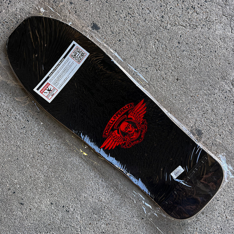 9.85in x 30.0in VALLELY ELEPHANT SILVER FOIL SKATEBOARD DECK SHAPE 163