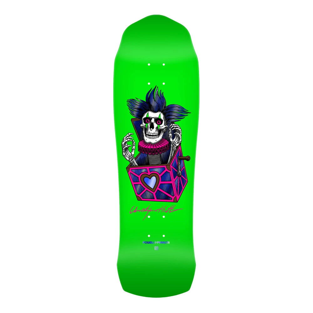 9.5in x 31.13in HIETT SKULL 7-PLY SKATEBOARD DECK SHAPE 310