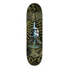 8.25in x 31.95in SKULL & SWORD GOLD SKATEBOARD DECK SHAPE 243