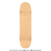 8.25in x 31.95in SKULL & SWORD GOLD SKATEBOARD DECK SHAPE 243