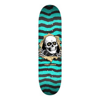 8.25in x 31.95in RIPPER TURQUOISE SKATEBOARD DECK SHAPE 248