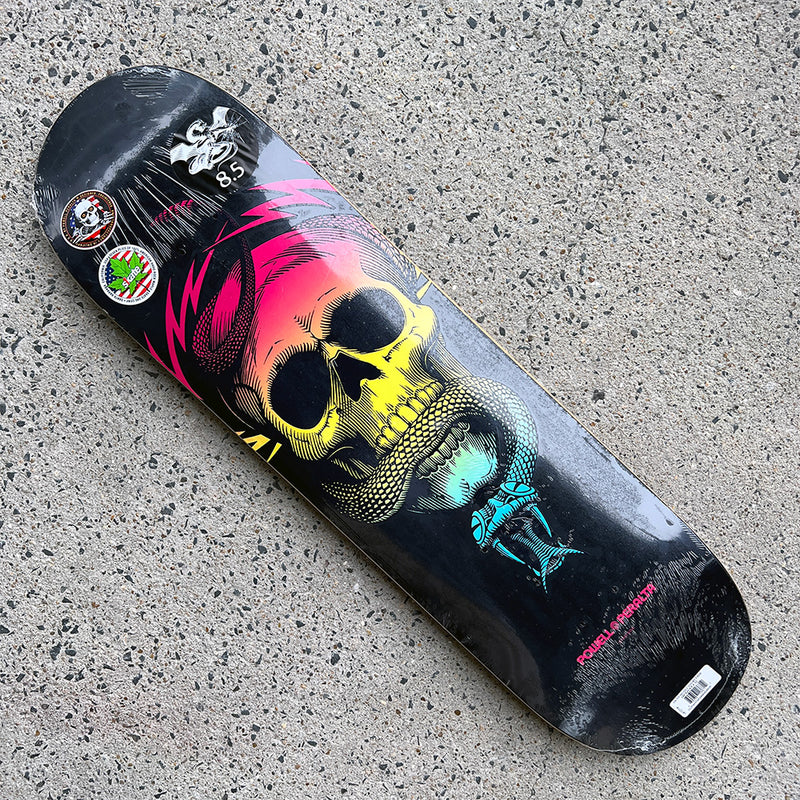 8.5in x 32.08in MCGILL SKULL & SNAKE COLBY FADE SKATEBOARD DECK