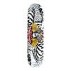 7.0in x 28.0in WINGED RIPPER BLACK/SILVER SKATEBOARD DECK SHAPE 239