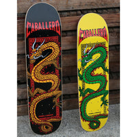 7.5in x 28.65in CAB CHINESE DRAGON YELLOW SKATEBOARD DECK SHAPE 191