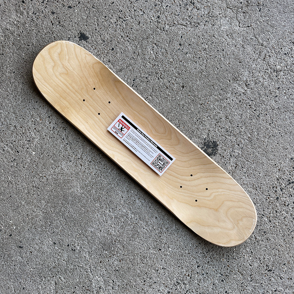 7.0in x 28.0in RIPPER YELLOW/BLUE SKATEBOARD DECK SHAPE 239