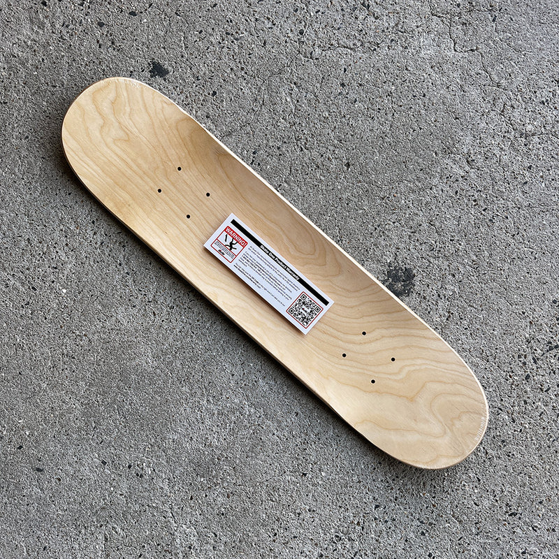 7.0in x 28.0in RIPPER YELLOW/BLUE SKATEBOARD DECK SHAPE 239