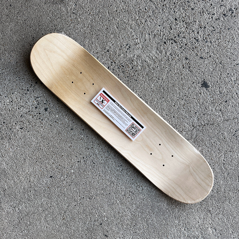 7.0in x 28.0in WINGED RIPPER BLACK/LIGHT BLUE SKATEBOARD DECK SHAPE 239