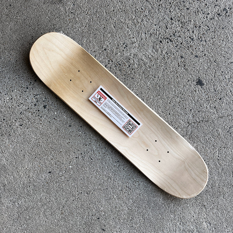 7.0in x 28.0in WINGED RIPPER BLACK/LIGHT BLUE SKATEBOARD DECK SHAPE 239