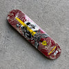 7.5in x 28.65in SKULL & SWORD KHAKI/BURGUNDY SKATEBOARD DECK SHAPE 191