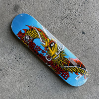 7.5in x 28.65in CAB BAN THIS LIGHT BLUE SKATEBOARD DECK SHAPE 191