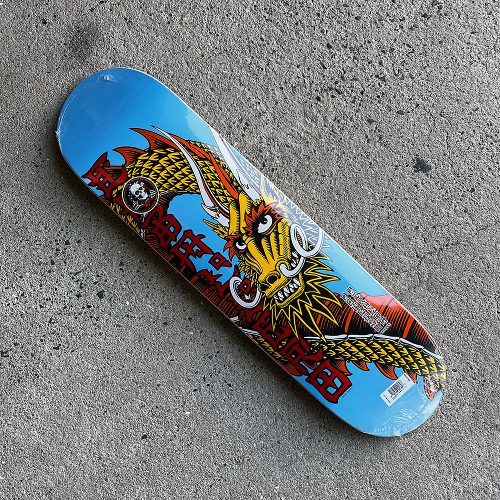 7.5in x 28.65in CAB BAN THIS LIGHT BLUE SKATEBOARD DECK SHAPE 191