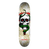 7.75in x 31.08in SKULL&SNAKE WHITE/METALIC GOLD SKATEBOARD DECK SHAPE 291