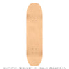 7.75in x 31.08in SKULL&SNAKE WHITE/METALIC GOLD SKATEBOARD DECK SHAPE 291