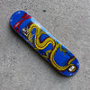7.75in x 31.08in CAB CHINESE DRAGON ROYAL BLUE SKATEBOARD DECK SHAPE 291