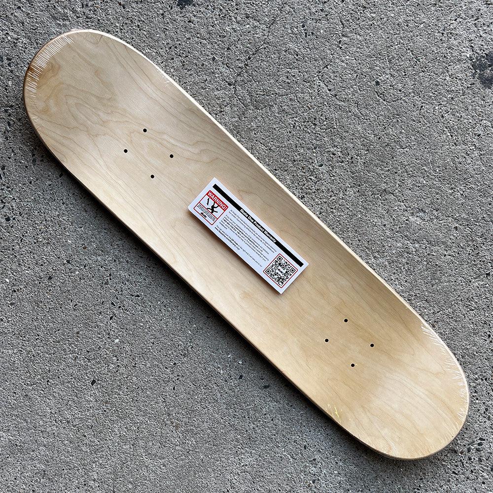 8.0in x 31.45in SKULL&SWORD GREEN SKATEBOARD DECK SHAPE 242