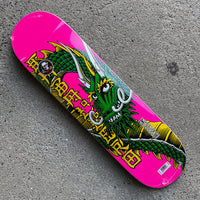 8.25in x 31.95in CAB BAN THIS PINK SKATEBOARD DECK SHAPE 243