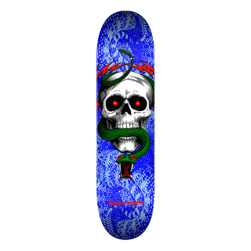 8.25in x 31.95in SKULL&SNAKE BLUE SKATEBOARD DECK SHAPE 243