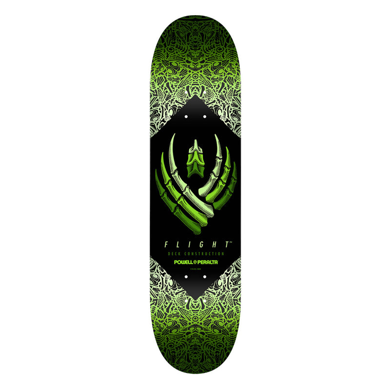 8.0in x 31.45in FLIGHT® BONES GREEN SKATEBOARD DECK