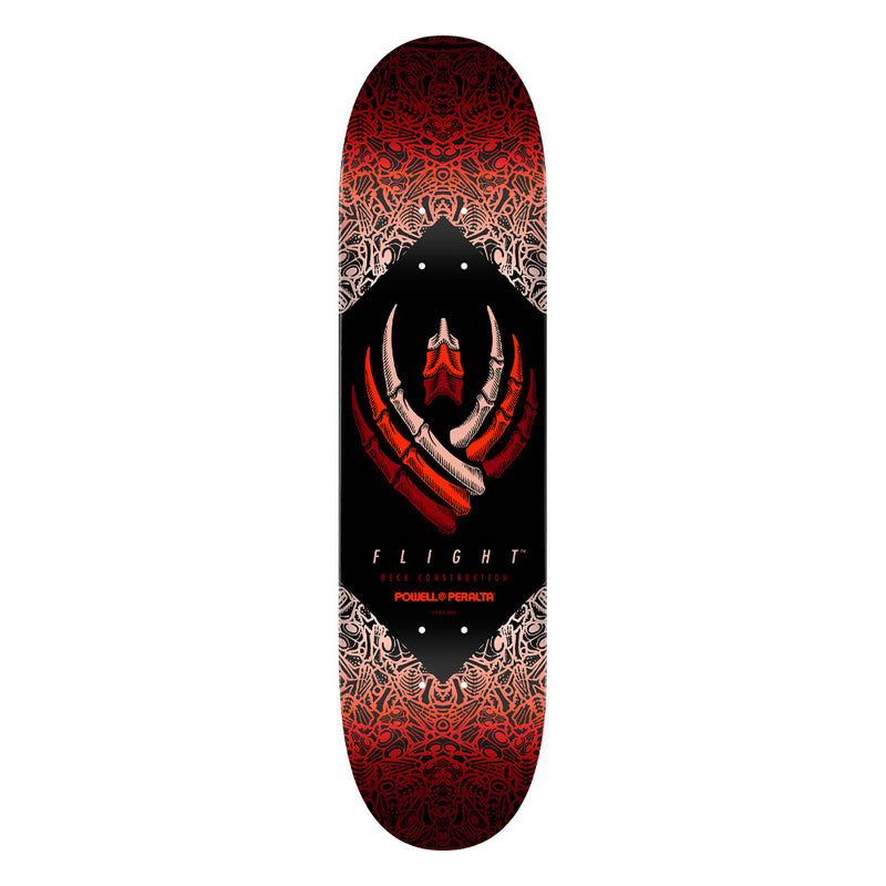 8.25in x 31.95in FLIGHT® BONES RED SKATEBOARD DECK