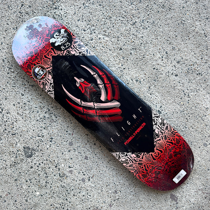 8.25in x 31.95in FLIGHT® BONES RED SKATEBOARD DECK