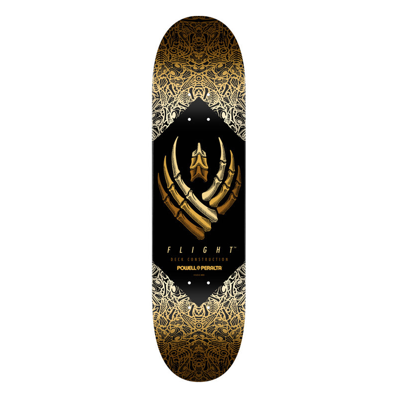 8.75in x 32.95in FLIGHT® BONES YELLOW SKATEBOARD DECK