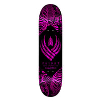 8.0in x 31.45in FLIGHT® SKELTON PINK FOIL SKATEBOARD DECK SHAPE 242