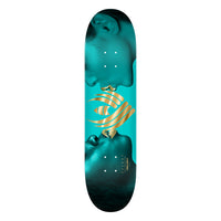 8.13in x 31.58in FLIGHT® KISS TURQUOISE SKATEBOARD DECK SHAPE 242W