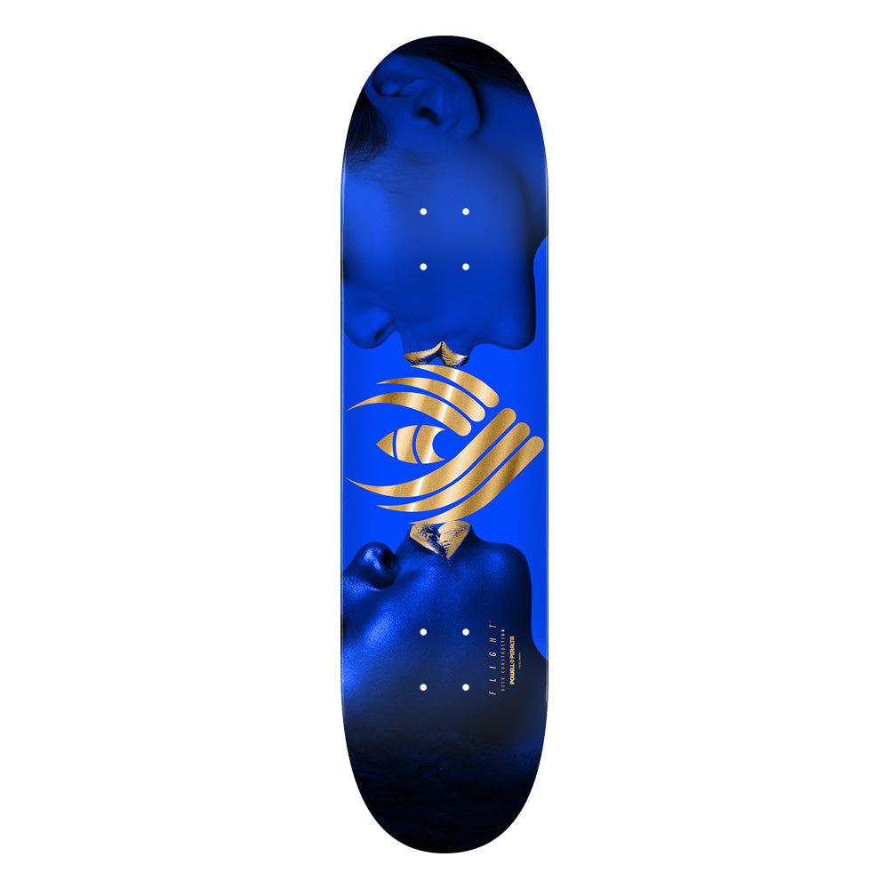 8.63in x 32.2in FLIGHT® KISS BLUE SKATEBAORD DECK SHAPE 244W