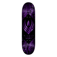 9.0in x 32.45in FLIGHT® SKELTON PURPLE FOIL SKATEBOARD DECK SHAPE 309