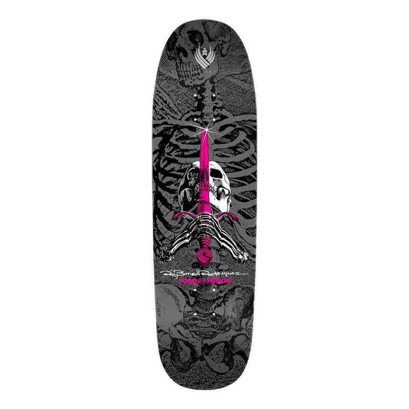 9.265in x 32in FLIGHT® RAY RODRIGUEZ SKULL AND SWORD SKATEBOARD DECK SHAPE 192