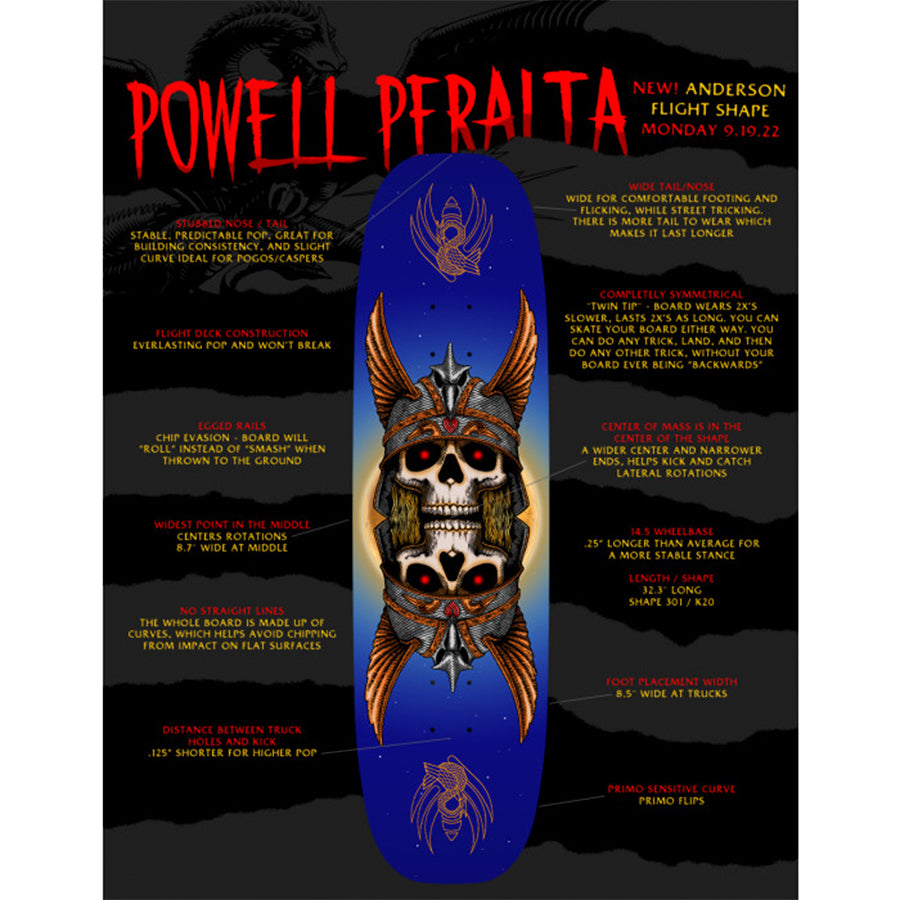 Andy Anderson Heron 2 FLIGHT デッキ POWELL 8.7in x 32.3in ANDY ANDERSON HERON 2 FLIGHT® SKATEBOARD DECK