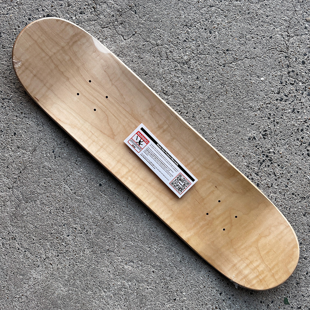 8.25in x 31.95in SKULL & SWORD GREEN/BLUE FADE DECK SHAPE 243