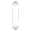 7.5in x 28.65in DETONATOR "15" SOLID WHITE SKATEBOARD DECK SHAPE 191