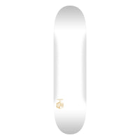 7.5in x 28.65in DETONATOR "15" SOLID WHITE SKATEBOARD DECK SHAPE 191