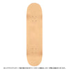 7.5in x 28.65in DETONATOR "15" SOLID WHITE SKATEBOARD DECK SHAPE 191